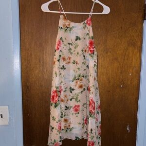 Windsor Floral Backless Dress - Cream and Red